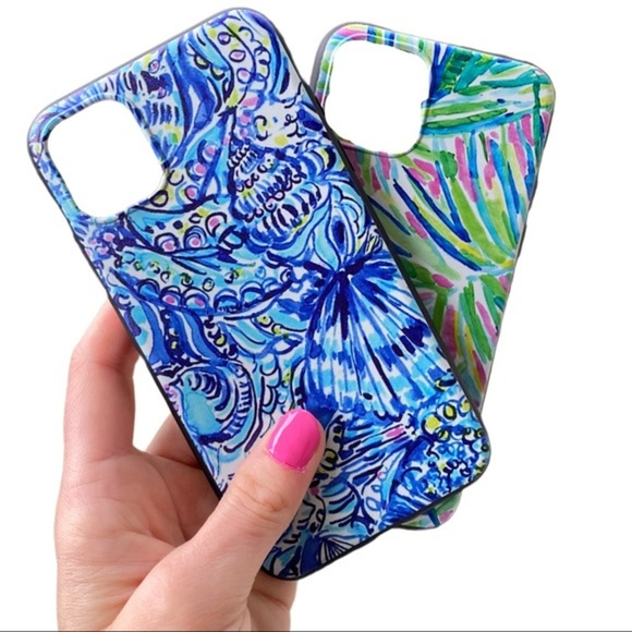 IPhone 11 Lilly Style Preppy Blue Pink Phone Case - Picture 5 of 10